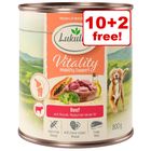 12 x 800g Lukullus Vitality Wet Dog Food - 10 + 2 Free! * 12 x 800g Lukullus Vitality Wet Dog Food - 10 + 2 Free! *